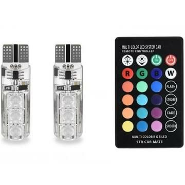 Leduri rgb T10 cu telecomanda