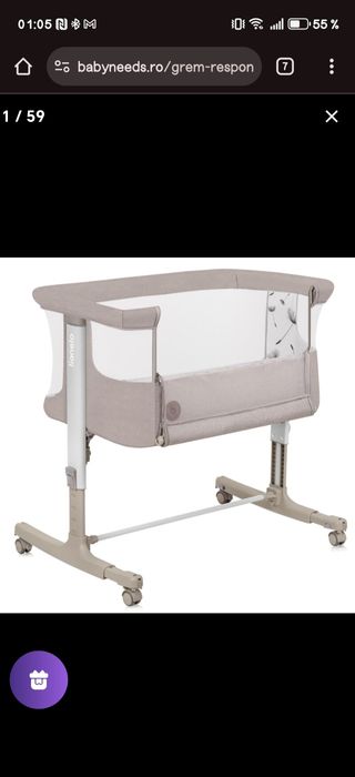 Pătuț co-sleeper Lionelo