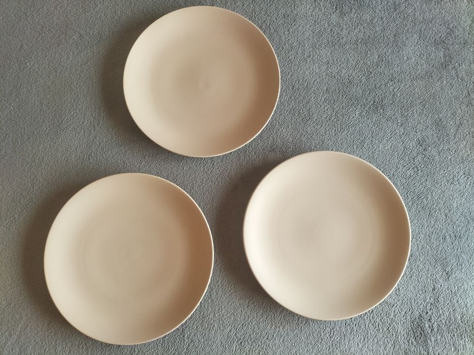 Set 3 farfurii mari de ceramica bej H&M Home