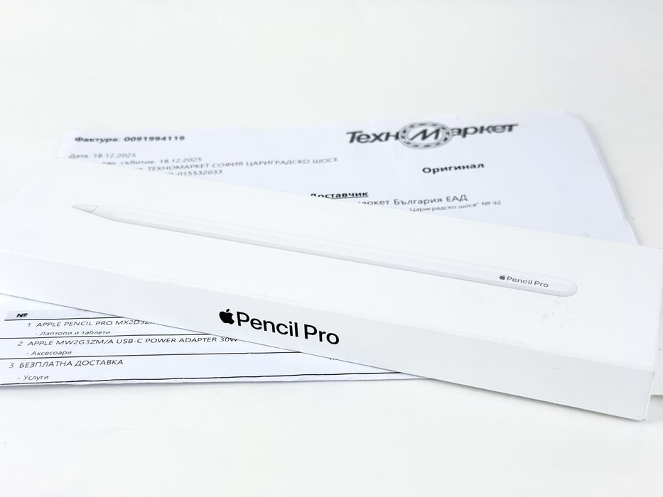 НОВ! Apple Pencil PRO 2г. Гаранция!