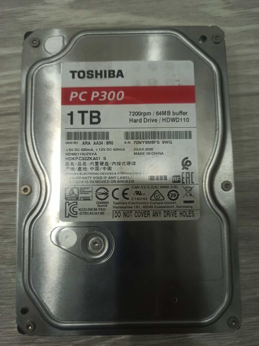Продам жесткий диск HDD 1000GB (1TB) 3.5