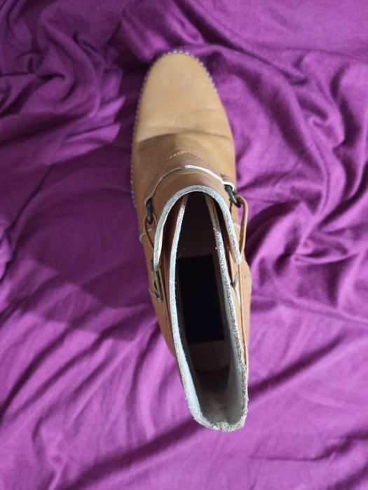 Ghete dama piele, toamnă iarnă, crem/cafeniu/maro