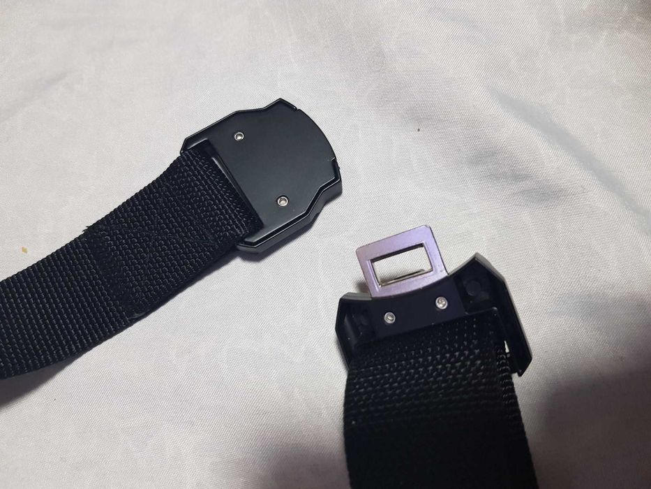 мъжки колан с автоматична метална тока TUSHI, черен , камуфлаж