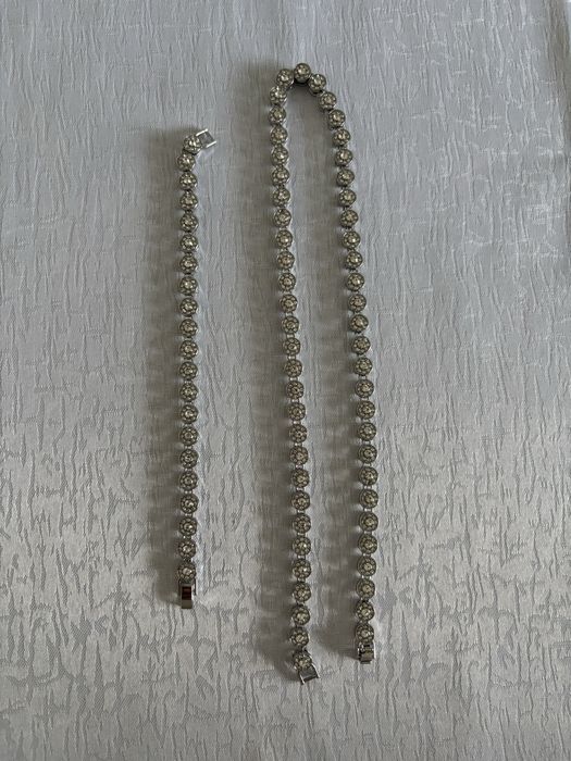 set colier + bratara cristale