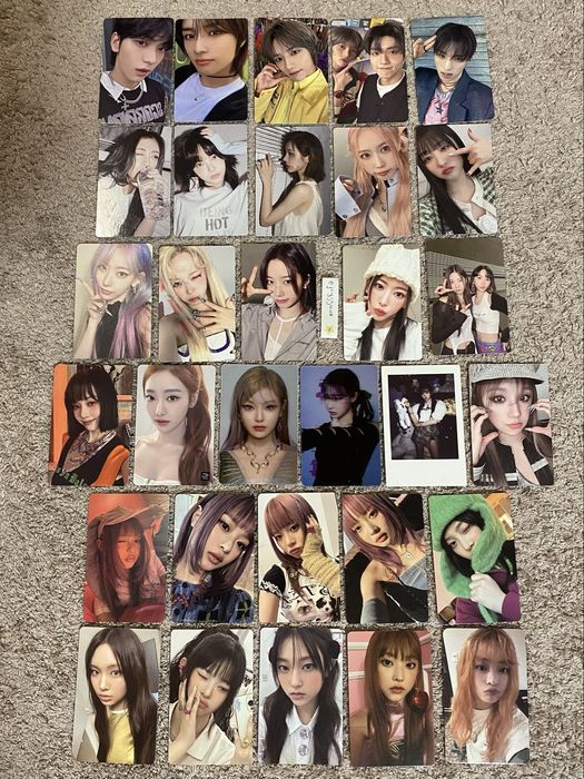 Txt, P1Harmony, Le seerafim, aespa, Idle, New jeans photocards / фотокартички