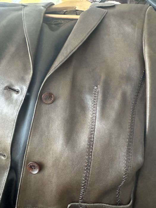 Итальянский кожаный плащ