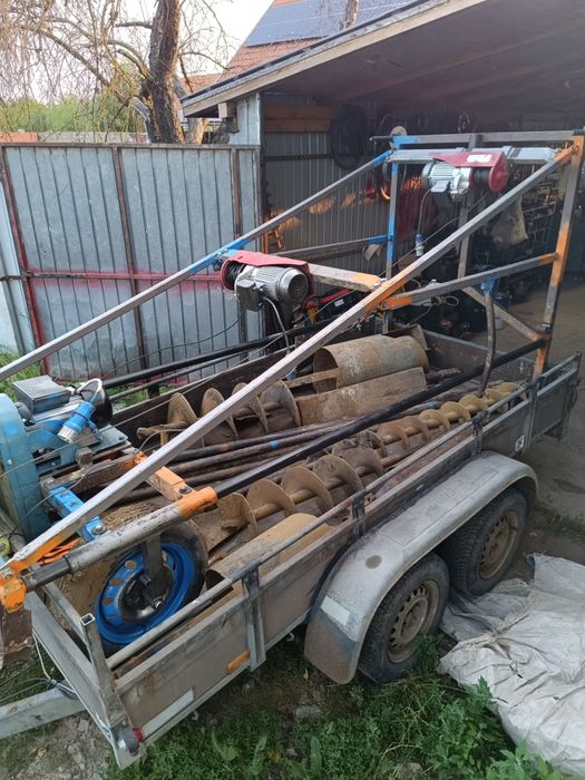 Instalație foraj, mașina de fântâni, varianta umed și uscat, monofazat