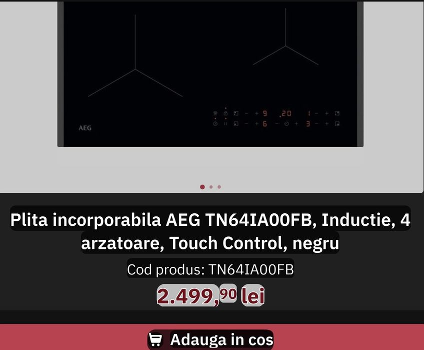 Plita incorporabila AEG Inductiel
