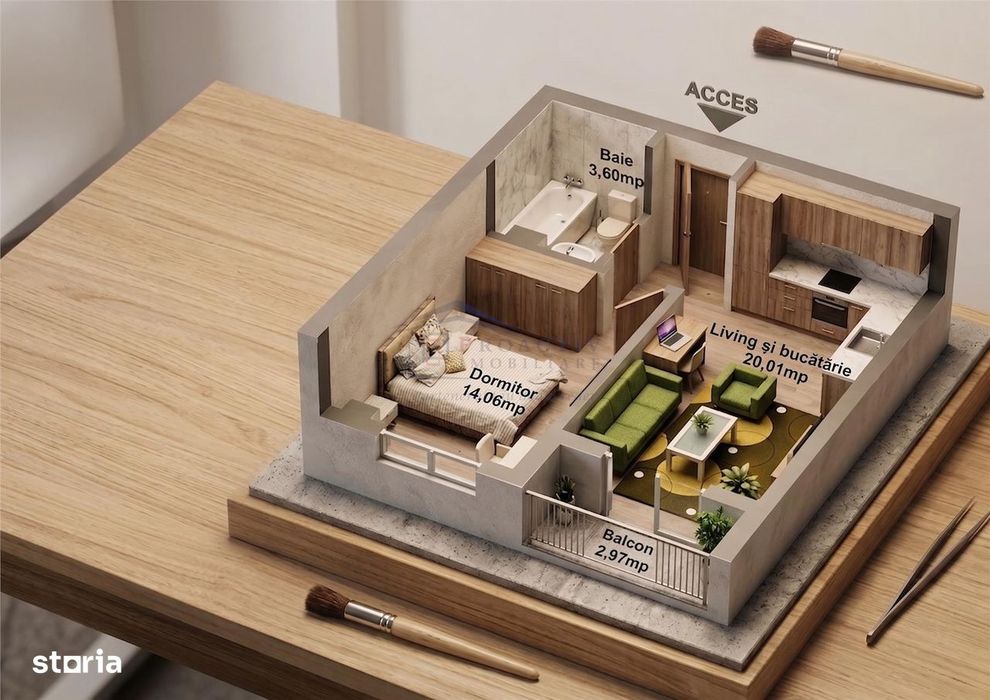 Proiect bloc nou | 2 camere | Centru | 2c-7518