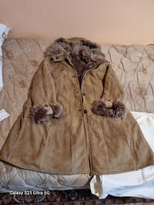 Cojoc damă blana naturală clasa LUX, ultrafinisaj, marimea XL/XXL, Made in Romania, Orastie, fabricat pentru export, purtat de 2 ori, este impecabil