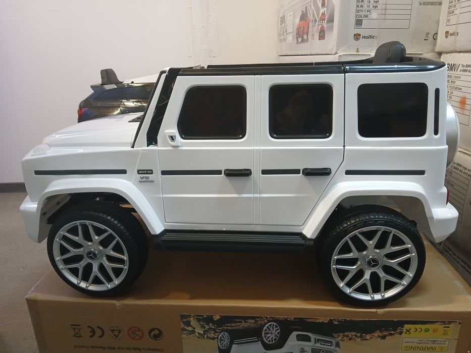 Нова!!Акумулаторен джип Mercedes G63 с меки гуми,кожена седалка,дистанционно управление