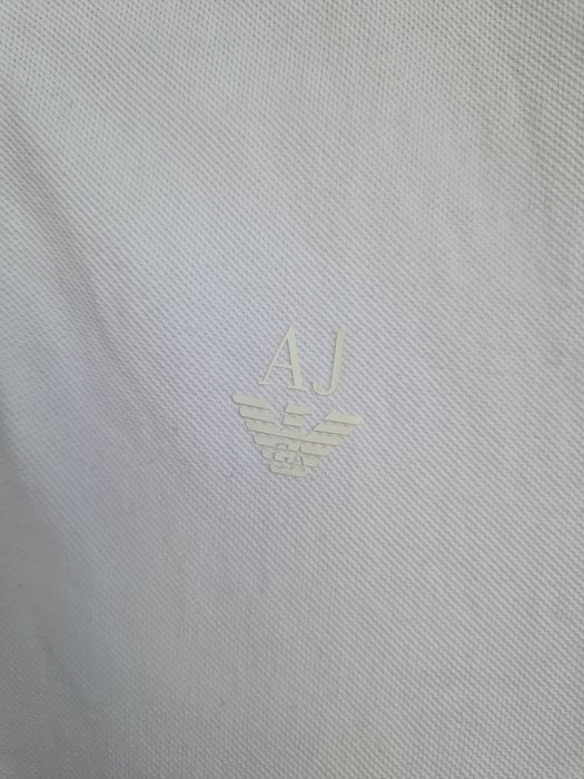 Armani Jeans AJ Polo alb Custom Fit mărimea S
