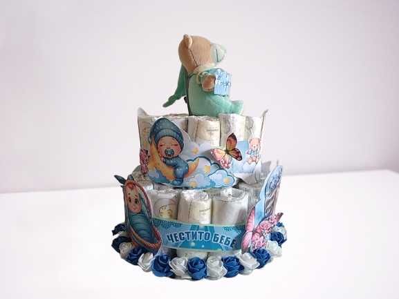 Торта от памперси за момченце