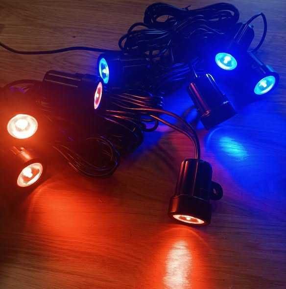 НОВ! Комплект от 8 RGB градински прожектори с дистанционно управление