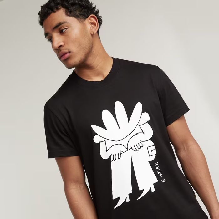 Оригинална НОВА тениска G-Star Raw Boots S , M мъжка черна