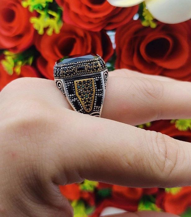 925 probali turetskiy tozza erkaklar kumush uzuklari