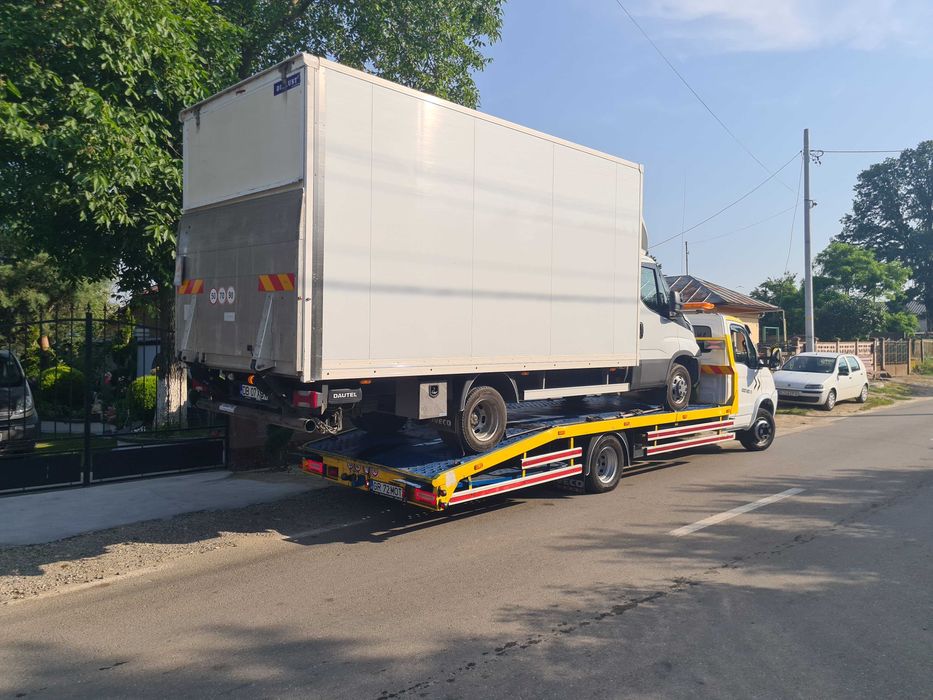 Tractari auto Transport utilaje tractor u650 manitou microbuz dube etc