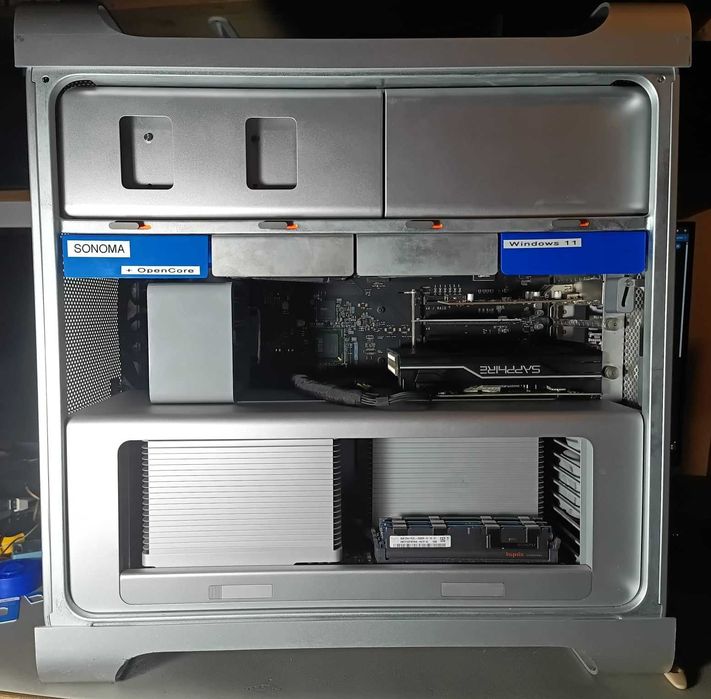 MacPro 5.1 2010 dualX5690, 48GB ram, RX570, dual boot Sonoma+Win11