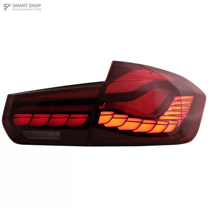 Stopuri OLED compatibil cu BMW Seria 3 F30 (2011-2019) F35 F80 Rosu Clar M4 Design cu Semnal Dinamic Secvential