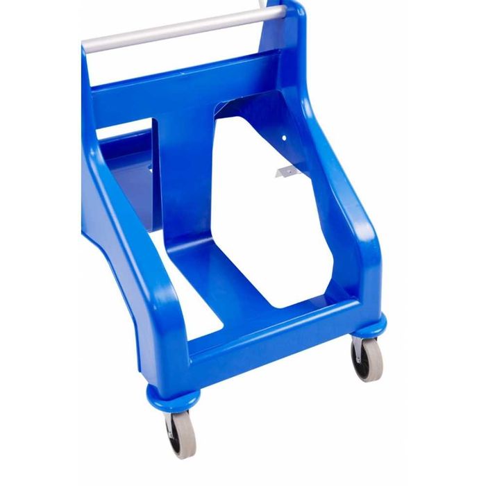 Тележка двухведерная с пластик прессом серая 25л