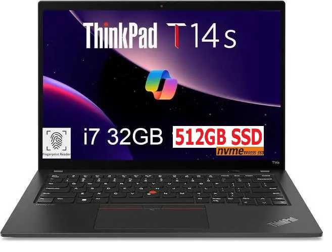Lenovo ThinkPad T14s Gen 4 14"FHD IPS. cpu: i7 1365U. Ram 32/512 Gb NVMe SSD. 4G модул-наличен! Гаранция до Юни 2028