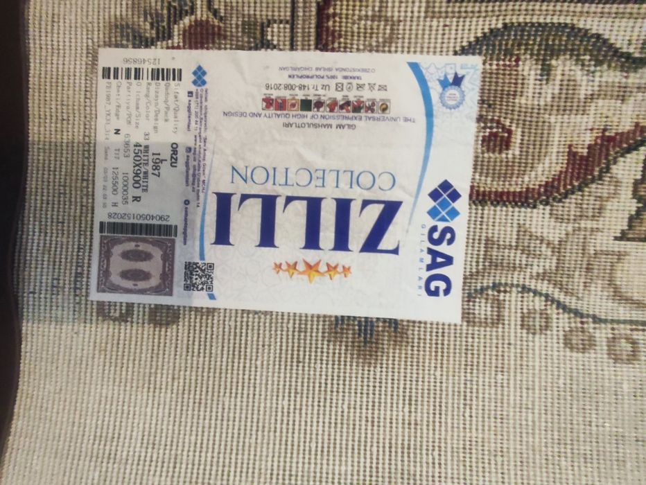 Gilam sotiladi srochno