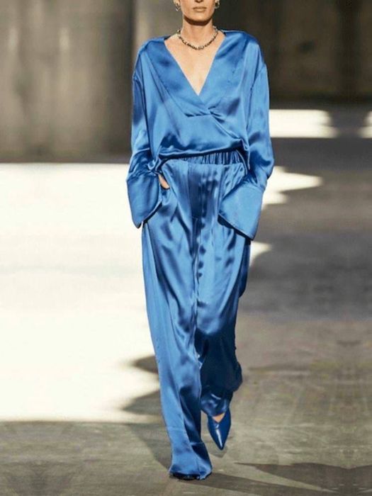 Шелково-атласные штаны