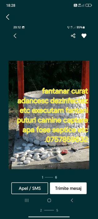 Foraje puturi fântâni Dej curăț adâncesc