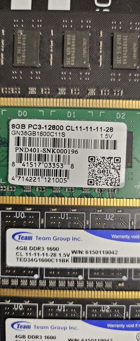 Оперативы ддр3 1600 8/4 гб