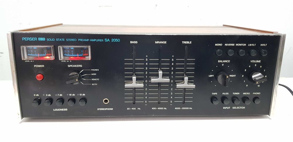 RARITATE Perser SA 2050 Amplificator Vintage Design Unic Slidere Italy