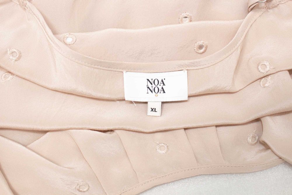 Noa Noa дамски потник от 100% коприна бежов с пайети XL