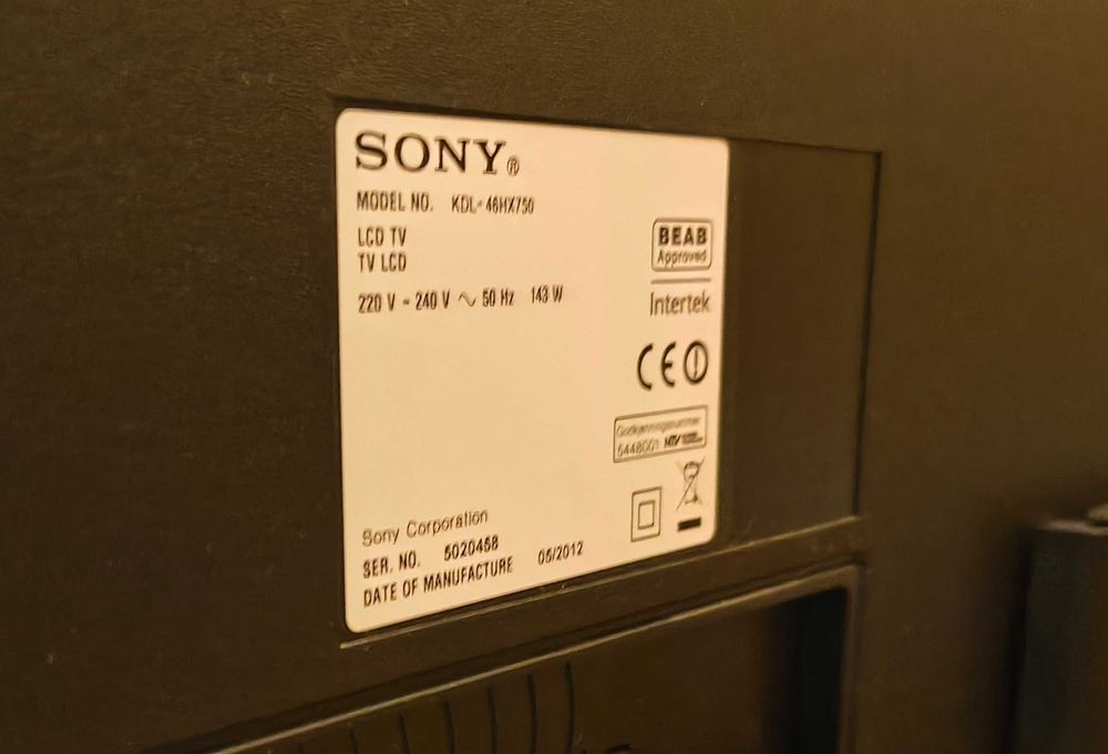 Sony BRAVIA 3D телевизор 46HX750