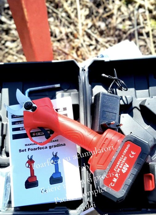 Foarfeca electrica 2 acumulatori 48v 8ah,Noi sigilate!Campion Ural