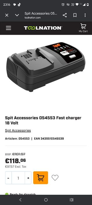 Încărcător spit plus acumulator 5 ah 18v
