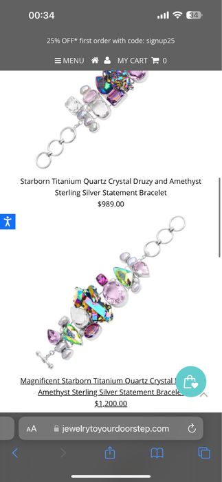 Unicat! Bratara Starborn cu Druzy, aquamarin, topaz, perle. Argint 925