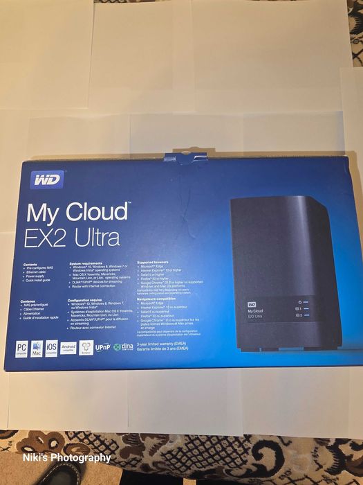 Продавам NAS Server, Western Digital My Cloud EX2 Ultra, 2 Bay, 4 TB