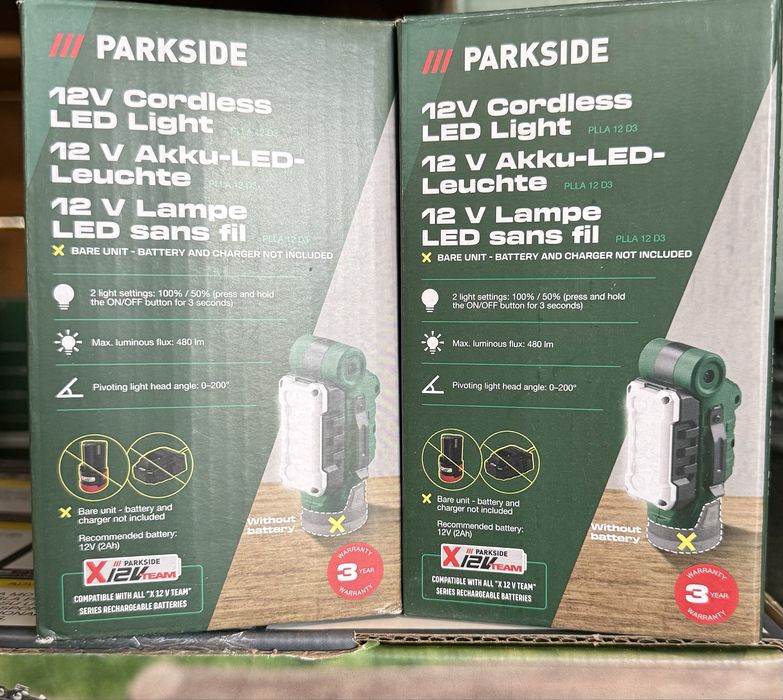 Инструмент фенер parkside 12v нов