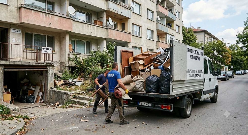 Кърти чисти извозва почистване на тавани мазета дворове и д-р