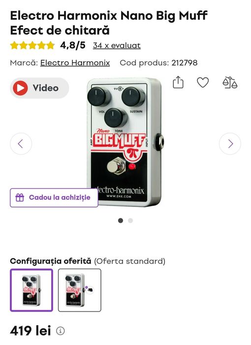 Pedalboard  Chitara Pedale efecte