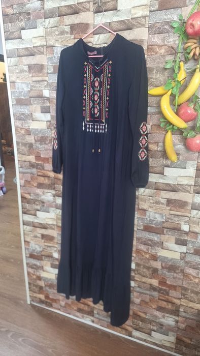 Турецкий платье тёмные синий Kuzgi sal qalinroq shtapel