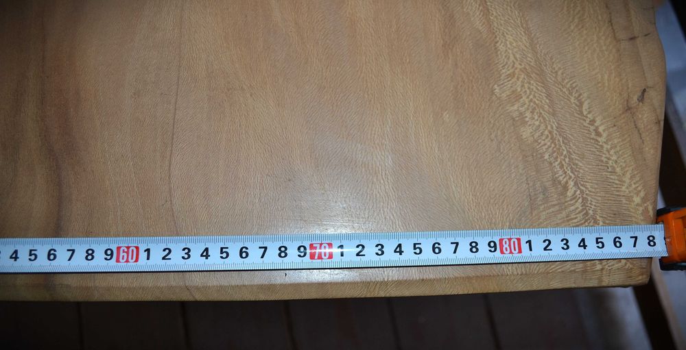 МАСА масив, Явор, със „жив ръб“, цяло парче, стоманена основа