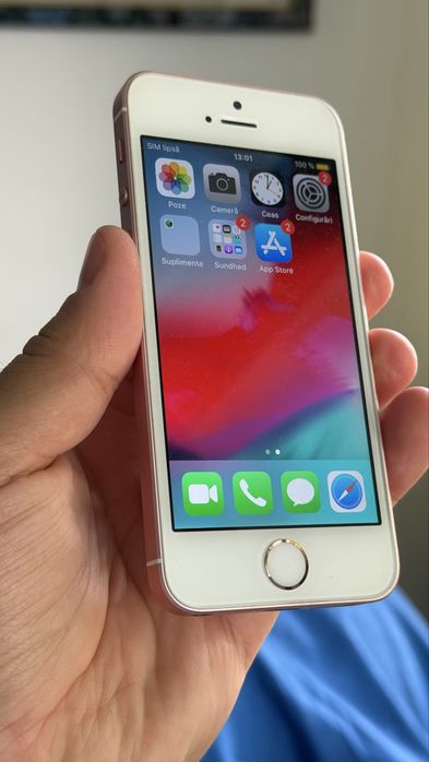 iPhone 5 SE Rose Gold-16GB-95%--Amprenta OK-Functioneaza Pt Apeluri-
