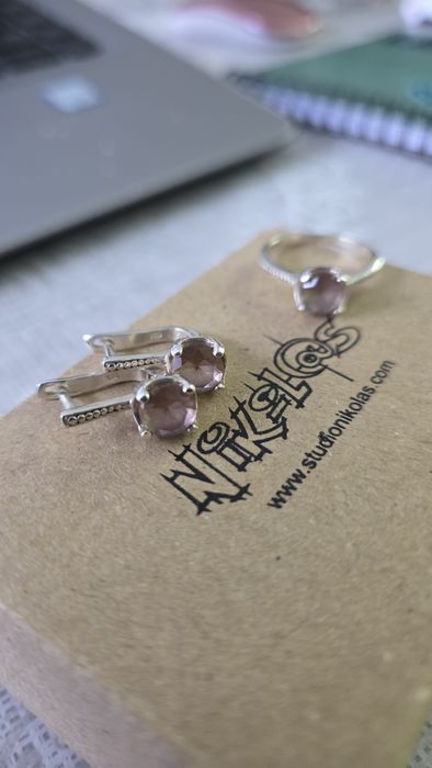 Сребърни бижута от Николас със султанит. Наличен е пръстенът!