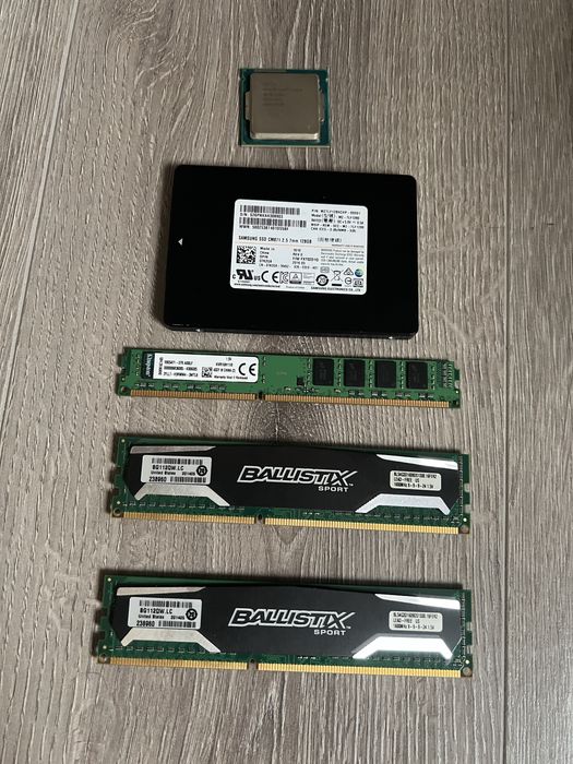 Pachet 16  gb  RAM Crucial Ballistix Sport DDR3 i5 gen 4 ssd 128gb   Pret Fix