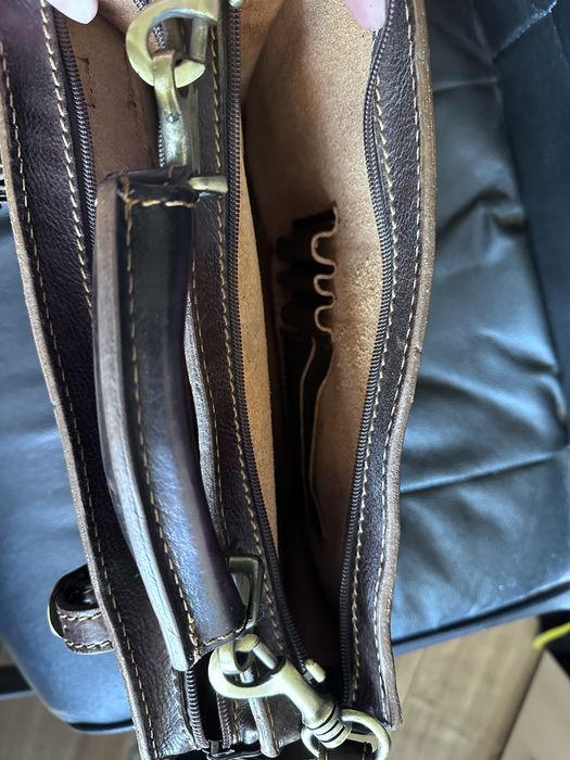 Geanta barbati office Piele de vitel made in Italy