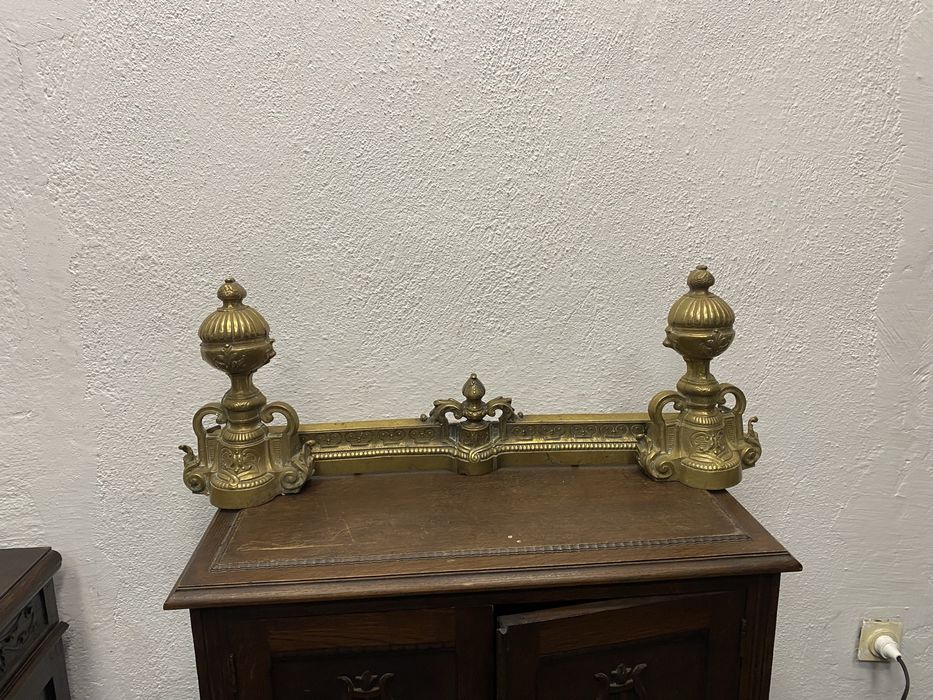 Бароков месингов предпазител за камина Германия 1900 1920