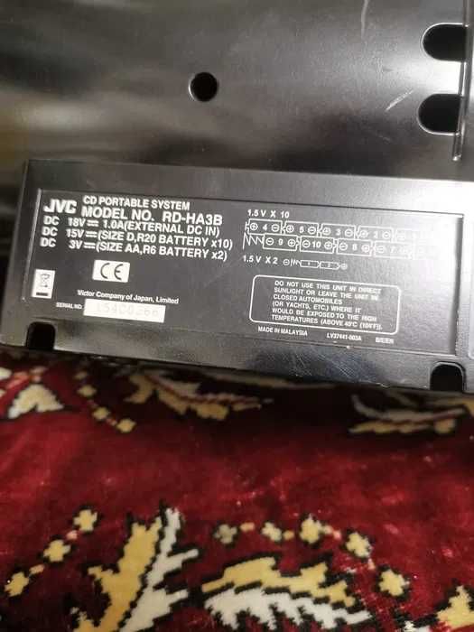 Boxă JVC Cd Mp3 Portabile sistem RD-HA3B