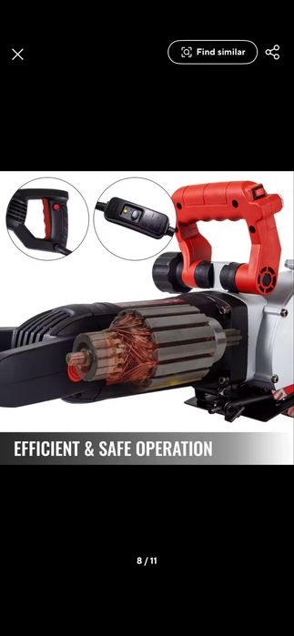 Фреза за копаене на канали с 5 диска и помпа за обезпрашаване