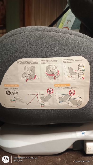 Scaun rotativ Noriel Bebe Universal 0-36 kg