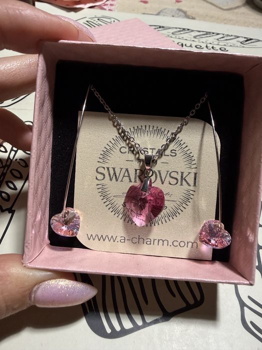 Колие с обеци Swarovski